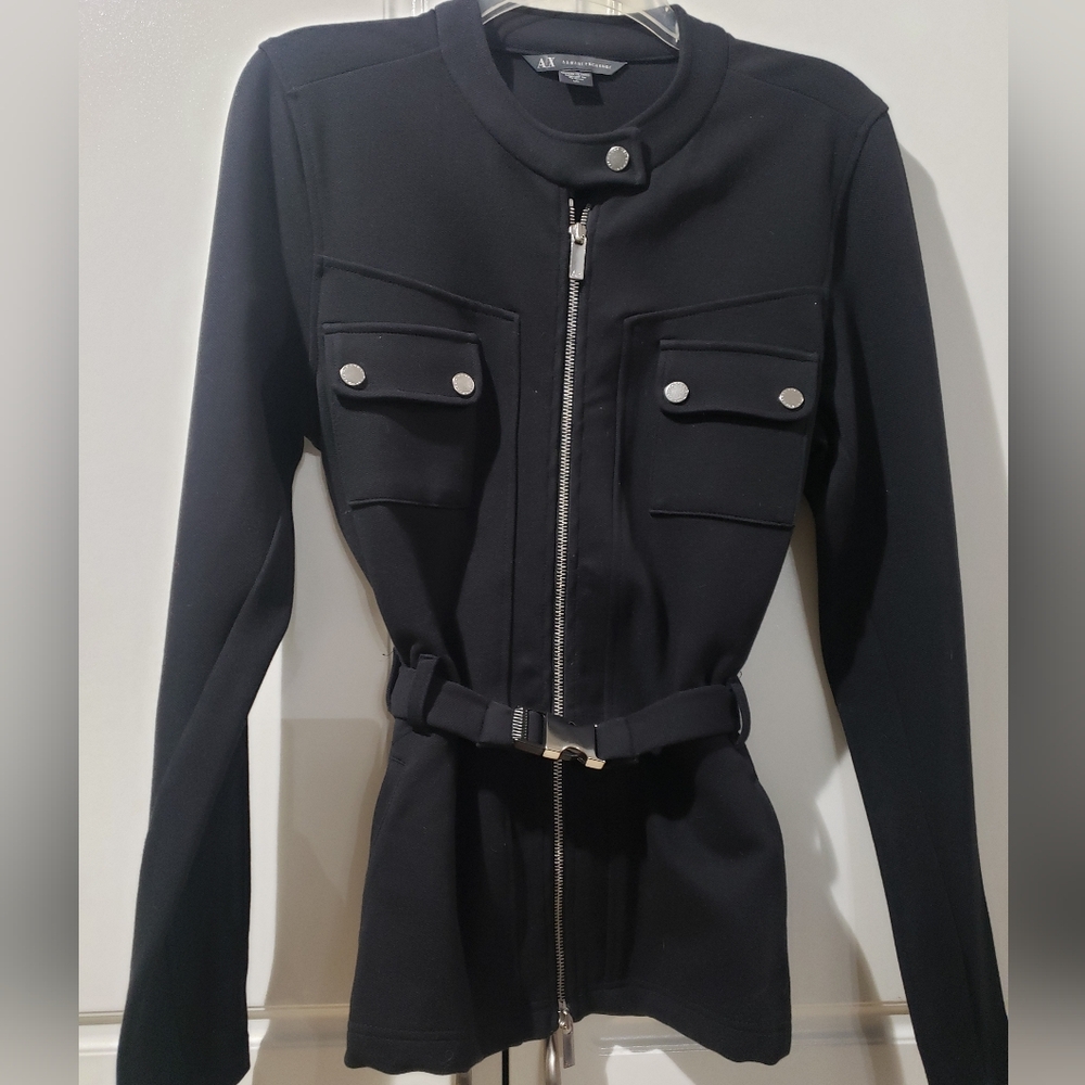 Armani Exchange Black Belted Women's Jacket